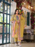 Women Plus Size Yellow Pure Cotton Kurta Set With Dupatta